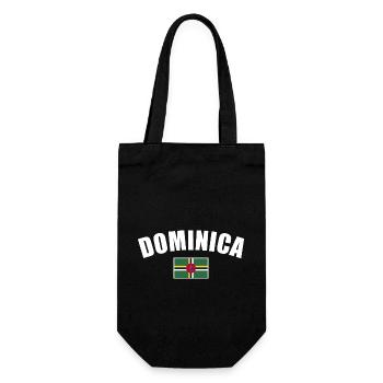 Dominica Dominican Flag - Gift Bag for Bottles - black - Front