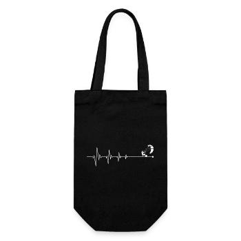 Heartbeat Pulse Line Graphic Design - Gift Bag for Bottles - black - Front