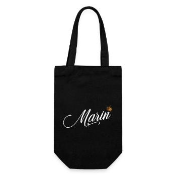 Marin Custom Name für Frauen Kinder Kleinkinder - Marin - Geschenkbeutel für Flaschen - Schwarz - Vorne