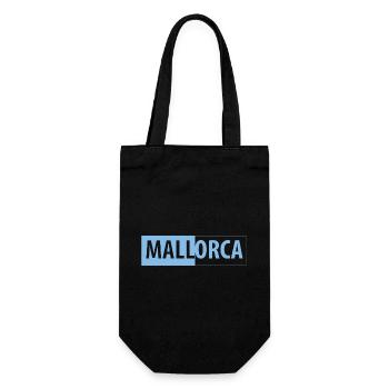 MALLorca im Kasten (hellblau / schwarz) - Geschenkbeutel für Flaschen - Schwarz - Vorne