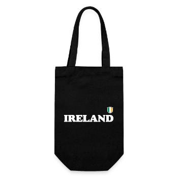 Bold Ireland Wordmark with Shield Crest - Gift Bag for Bottles - black - Front