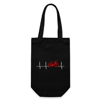 Heartbeat Bicycle Road Bike Cycling - Gift Bag for Bottles - black - Front