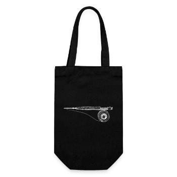 Fly fishing - Geschenkbeutel für Flaschen - Schwarz - Vorne