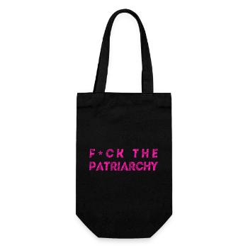 Fuck The Patriarchy - feministisches Design queer  - Geschenkbeutel für Flaschen - Schwarz - Vorne
