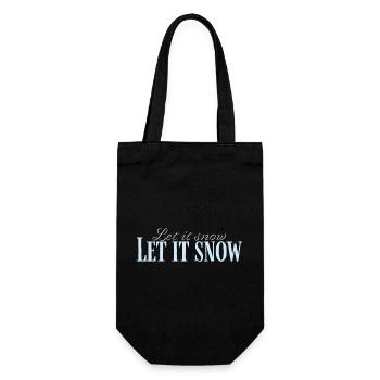 Let It Snow Drehbuch Eisblau - Geschenkbeutel für Flaschen - Schwarz - Vorne