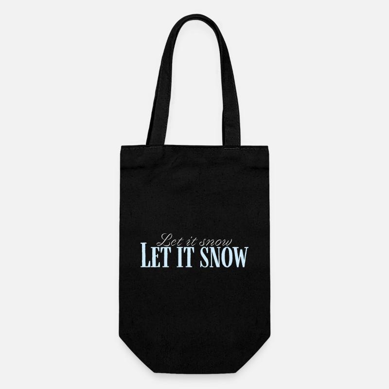 Let It Snow Drehbuch Eisblau - Geschenkbeutel für Flaschen - Schwarz