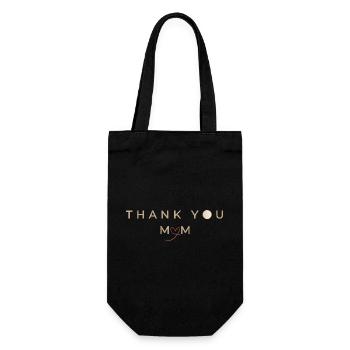 Merci maman, cœur en or - merci maman - Sac à bouteille - noir - Devant