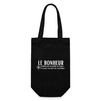 LE BONHEUR. La Boussole qui guide les sages... - Sac à bouteille - noir - Devant