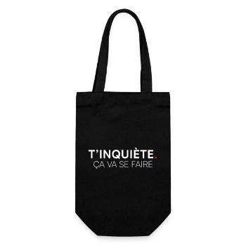 WORRY. IT WILL BE DONE. | Humor - Gift Bag for Bottles - black - Front