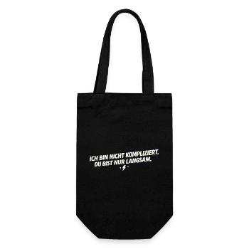 I'm not complicated - you're slow - Gift Bag for Bottles - black - Front