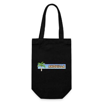 Geschenk für Anguilla - Geschenkbeutel für Flaschen - Schwarz - Vorne
