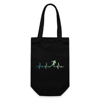 Rugby Heartbeat Rugby Player Gift - Gift Bag for Bottles - black - Front