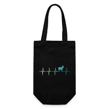 Goat heartbeat goats goat - Gift Bag for Bottles - black - Front