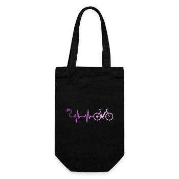 E-Bike Bike Cyclist Women - Gift Bag for Bottles - black - Front