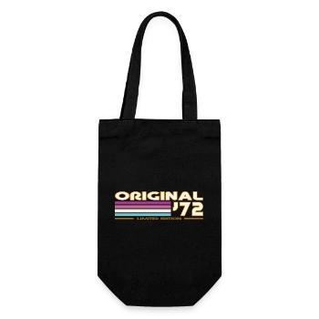 Mehrfarbige Retro-Streifen 72 - Geschenkbeutel für Flaschen - Schwarz - Vorne