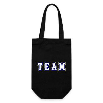 Team Schriftzug - Geschenkbeutel für Flaschen - Schwarz - Vorne