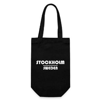 Stockholm Sweden - Gift Bag for Bottles - black - Front