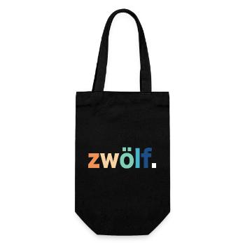 12. Geburtstag Zwölf - Geschenkbeutel für Flaschen - Schwarz - Vorne