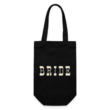 Mariée – Ivoire chaud - Sac à bouteille - noir - Devant