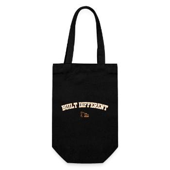 Anders gebaut – Lustiger Bagger-Konstruktion Des - Geschenkbeutel für Flaschen - Schwarz - Vorne