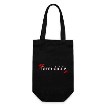 beeindruckend formidable, das Statement für DICH! - Geschenkbeutel für Flaschen - Schwarz - Vorne