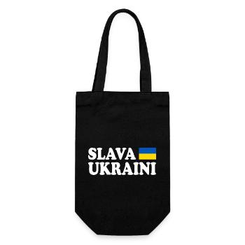 Slava ukraini - Gift Bag for Bottles - black - Front