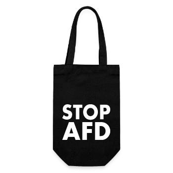 Stop afd - Geschenkbeutel für Flaschen - Schwarz - Vorne