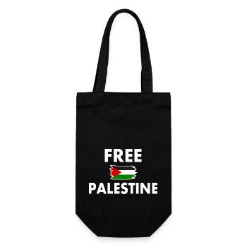 Free palestine - Sac à bouteille - noir - Devant
