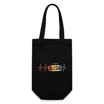 Pulse chiens signe logo rétro vintage battement de coeur - Sac à bouteille - noir - Devant