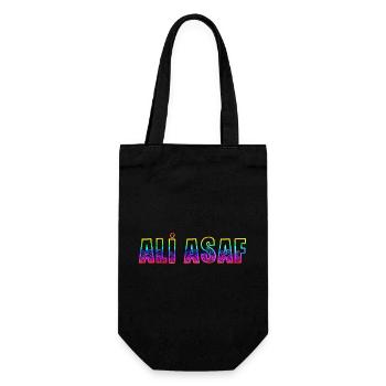 ali asaf rs regenbogen - Geschenkbeutel für Flaschen - Schwarz - Vorne