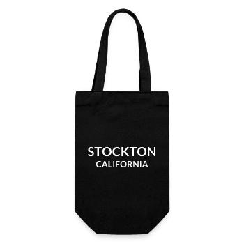 Stockton, California, USA - Gift Bag for Bottles - black - Front