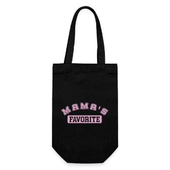 Mama's favorite rosa - Geschenkbeutel für Flaschen - Schwarz - Vorne