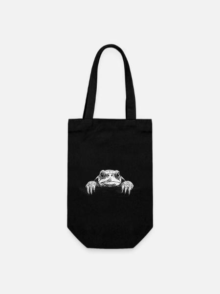 Schildkröte - Geschenkbeutel für Flaschen - Schwarz