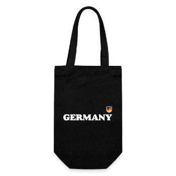 Deutschland Wappen Typografie T-Shirt - Geschenkbeutel für Flaschen - Schwarz - Vorne