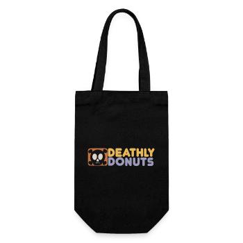 Deathly Donuts Totenkopf PopArt - Geschenkbeutel für Flaschen - Schwarz - Vorne