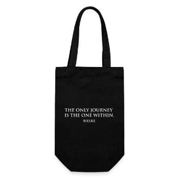 Inner Journey Motivational Quote Tee - Gift Bag for Bottles - black - Front