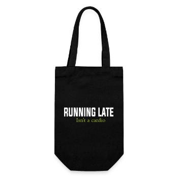 RUNNING LATE IS NOT A CARDIO - Sac à bouteille - noir - Devant