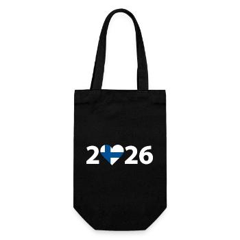 I love Finland 2026, Finland 2026 - Gift Bag for Bottles - black - Front