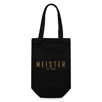 Meister est. 2026 - Geschenkbeutel für Flaschen - Schwarz - Vorne