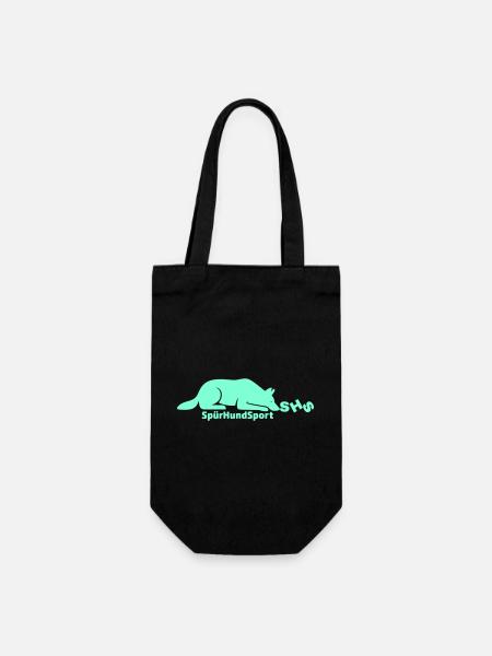 Logo SHS, aigue-marine - Sac à bouteille - noir