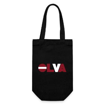 Latvia - Gift Bag for Bottles - black - Front