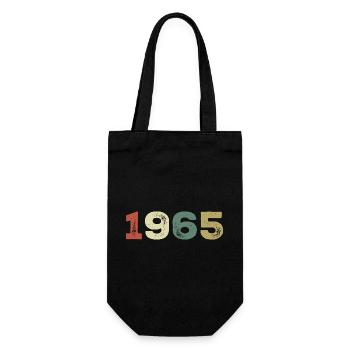 1965 Born in 1965 - Gift Bag for Bottles - black - Front