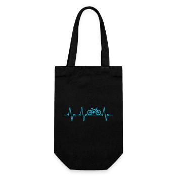 Bicycle Heartbeat ECG - Gift Bag for Bottles - black - Front