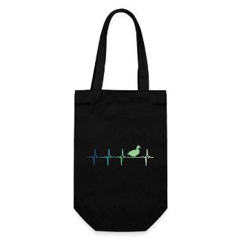 duck ducks beating - Gift Bag for Bottles - black - Front