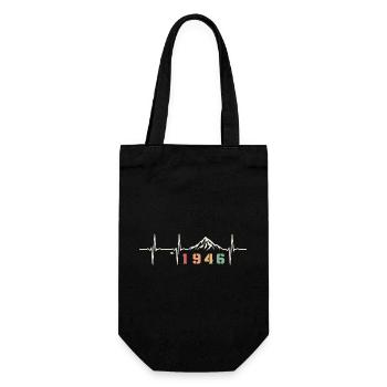 Vintage 80 Jahre altes Achtzigjähriges Zitat-Party 1946 - Geschenkbeutel für Flaschen - Schwarz - Vorne