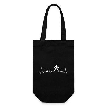 Cheerleader Heartbeat Cheerleading Squad - Gift Bag for Bottles - black - Front