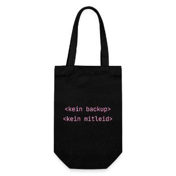 Kein Backup Kein Mitleid IT-Berater Admin - Geschenkbeutel für Flaschen - Schwarz - Vorne