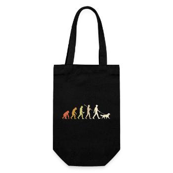 Golden Retriever Evolution Drôle cadeau pour un propriétaire de chien - Sac à bouteille - noir - Devant