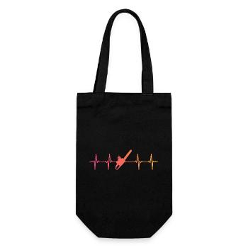Lumberjack Sunset Heartbeat Chainsaw - Gift Bag for Bottles - black - Front