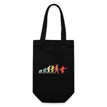 Boccia Und Petanque Spieler Evolution Retro Grafik - Geschenkbeutel für Flaschen - Schwarz - Vorne
